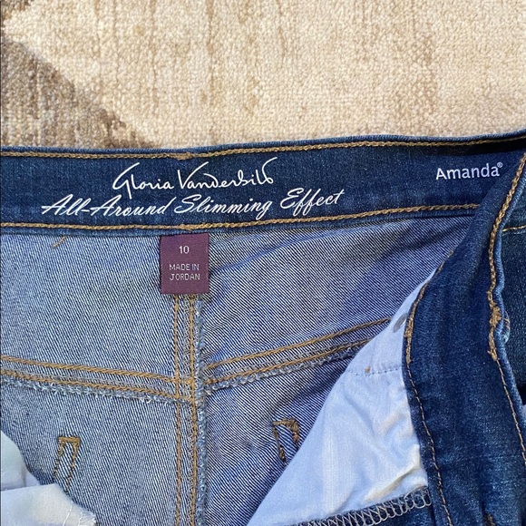 Gloria Vanderbilt Dark Blue Wide Leg Jeans size 10 - Picture 2 of 4